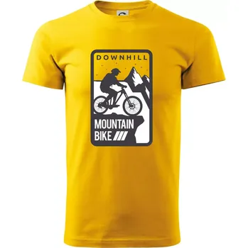 Pánské tričko MTB downhill hranaté - Triko extra velké (5-8XL) - 7XL ( Žlutá )