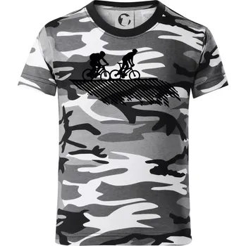 Chlapecké tričko Cyclo duo - Dětské maskáčové triko - 146 cm/10 let ( Šedý maskáč )