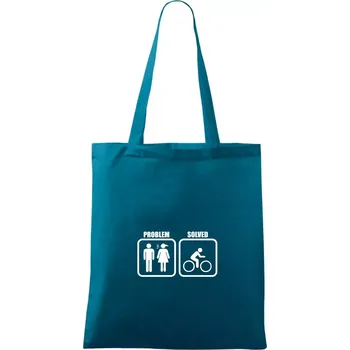 Problém - Kolo - Taška bavlněná - 42 x 38 cm ( Petrolejová )