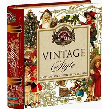 Čaj BASILUR Vintage Book Assorted plech 32 gastro sáčků