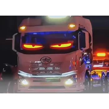 LED pixelový panel 2v1 80 x 16,6 cm Ďáblovo oko Samolepicí světelný panel do auta 12–24 V Dálkové ovládání Kabel 260 cm Zapalovač