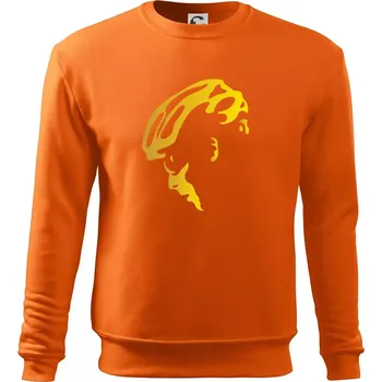 Pánská mikina Hlava cyklista zlatá - Mikina Essential pánská - M ( Oranžová )