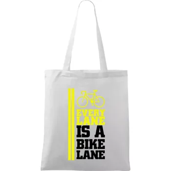 Nákupní taška Every Lane Bike Lane - Taška bavlněná - 42 x 38 cm ( Bílá )