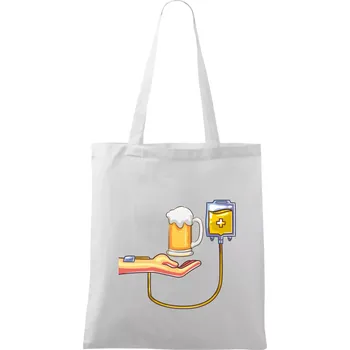 Pivo infuze - Taška bavlněná - 42 x 38 cm ( Bílá )