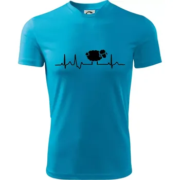 Chlapecké tričko EKG černá ovečka - Dětské triko sportovní (dresovina) - 158 cm/12 let ( Světlý tyrkys )