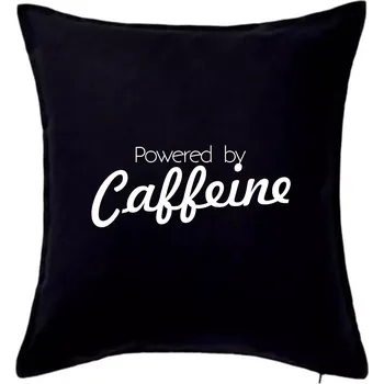 Polštář Powered by Caffeine - Polštář 50x50 - 50x50 - Pouze potah ( Černá )