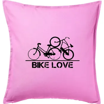 Polštář Bike love - Polštář 50x50 - 50x50 - Pouze potah ( Růžová )