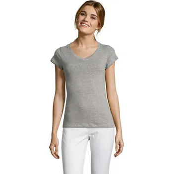 Dámské tričko MOON DÁMSKÉ TRIČKO 150g - Šedý Melír3XL