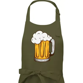 Kuchyňská zástěra Pivní zástěra - Dámská zástěra na vaření - Univerzální velikost ( Khaki )