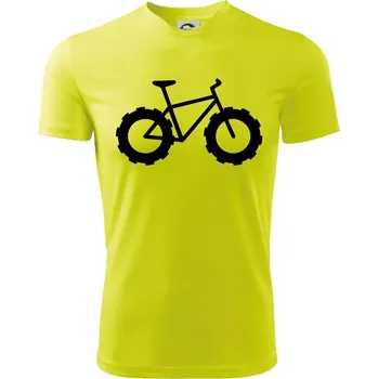 Chlapecké oblečení Fatbike - Dětské triko sportovní (dresovina) - 122 cm/6 let ( Neonově žlutá )