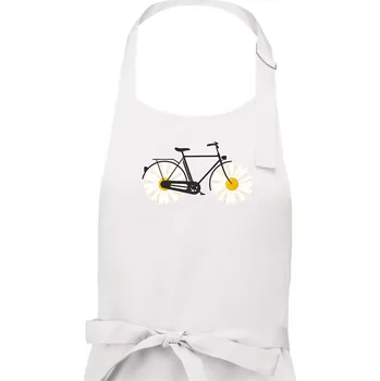 Kuchyňská zástěra Kolo kopretina - Dámská zástěra na vaření - Univerzální velikost ( Bílá )