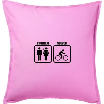 Polštář Problém - Kolo - Polštář 50x50 - 50x50 - Pouze potah ( Růžová )