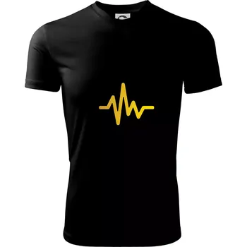 Káva EKG hrnek - Dětské triko sportovní (dresovina) - 146 cm/10 let ( Černá )