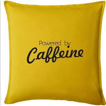 Polštář Powered by Caffeine - Polštář 50x50 - 50x50 - Pouze potah ( Žlutá )