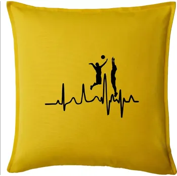 Polštář EKG volejbalisti muži - Polštář 50x50 - 50x50 - Pouze potah ( Žlutá )