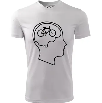 Myslím jen na kolo - Dětské triko sportovní (dresovina) - 146 cm/10 let ( Bílá )