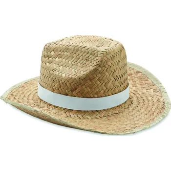 Klobouk Přírodní slaměný klobouk Texas - Bílá