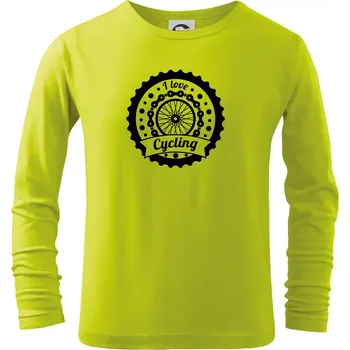 I love cycling - kolo - Triko dětské Long Sleeve - 146 cm/10 let ( Limetková )
