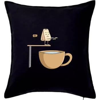 Polštář Skokan čaj - Polštář 50x50 - 50x50 - Pouze potah ( Černá )