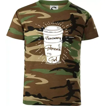 Chlapecké tričko Honorary Gilmore Girl - Dětské maskáčové triko - 134 cm/8 let ( Hnědý maskáč )