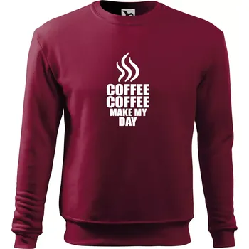 Pánská mikina Coffee make my day - Mikina Essential pánská - M ( Garnet )