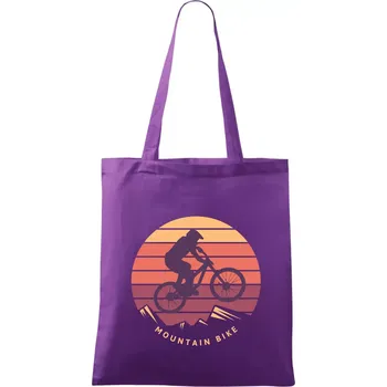 MTB barevné kolo západ slunce - Taška bavlněná - 42 x 38 cm ( Fialová )