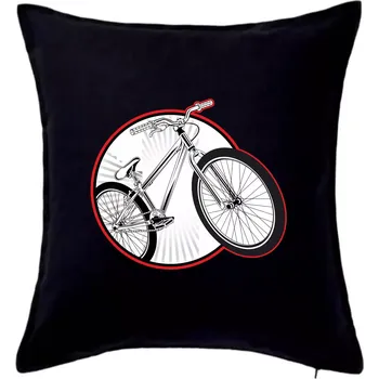 Polštář Downhill kolo v kruhu - Polštář 50x50 - 50x50 - Pouze potah ( Černá )