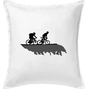Polštář Cyclo duo - Polštář 50x50 - 50x50 - Pouze potah ( Bílá )