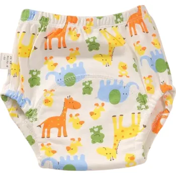 Plenkové kalhoty Tréninkové kalhotky pro děti 11–15 kg Opakovaně použitelné látkové plenky Pratelné spodní prádlo pro miminka Chlapci Dívky Vzor zvířátka