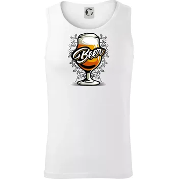 Beer sklenice s nožkou - Tílko pánské Core - M ( Bílá )