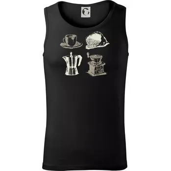 Pánské termoprádlo Retro kavárna - Tílko pánské Core - XL ( Černá )