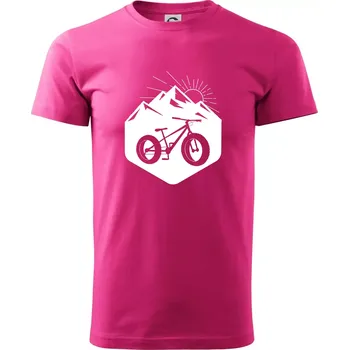 Fatbike hory - Klasické pánské triko vyšší gramáže - XS ( Purpurová )