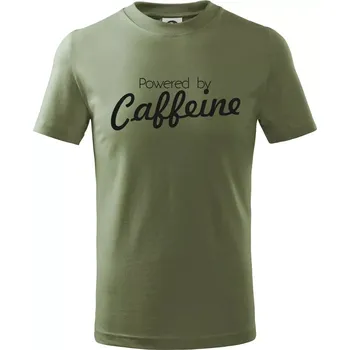 Powered by Caffeine - Tričko dětské bavlněné - 122 cm/6 let ( Khaki )