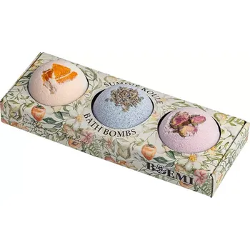 Koupelová sůl Boemi dárková kazeta - mix 3 šumivých koulí 3x100g