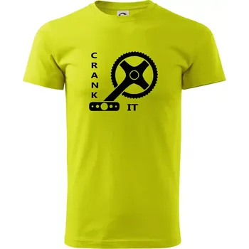 Crank it - Klasické pánské triko vyšší gramáže - 3XL ( Limetková )
