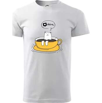 Pánské tričko Miluji kávu - Triko extra velké (5-8XL) - 6XL ( Bílá )