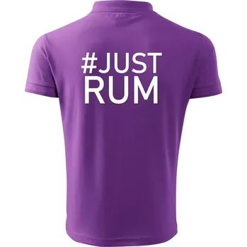 Pánská košile Just rum - Polokošile pánská Pique Polo 203 - XL ( Fialová )