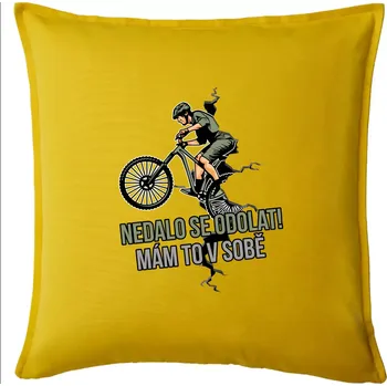 Polštář Nedalo se odolat, mám to v sobě kolo - Polštář 50x50 - 50x50 - Pouze potah ( Žlutá )