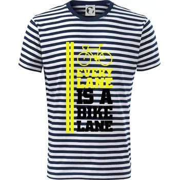 Every Lane Bike Lane - Triko na vodu - 2XL ( Prouhovaná )