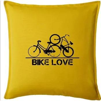 Polštář Bike love - Polštář 50x50 - 50x50 - Pouze potah ( Žlutá )
