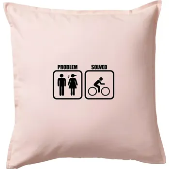 Polštář Problém - Kolo - Polštář 50x50 - 50x50 - Pouze potah ( Světle růžová )
