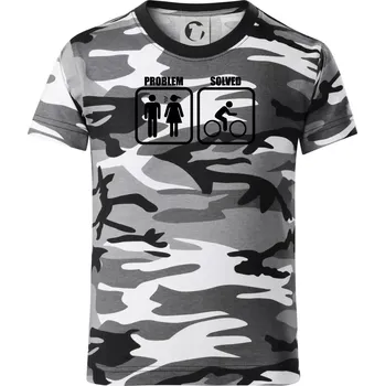 Chlapecké tričko Problém - Kolo - Dětské maskáčové triko - 134 cm/8 let ( Šedý maskáč )