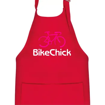 Kuchyňská zástěra Bike Chick - Dětská zástěra na vaření - Univerzální velikost ( Červená )