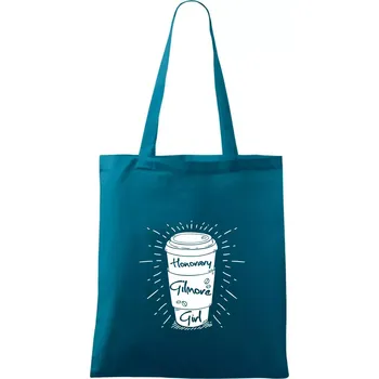 Honorary Gilmore Girl - Taška bavlněná - 42 x 38 cm ( Petrolejová )