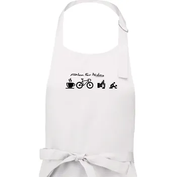 Kuchyňská zástěra Plan for today - Pánská zástěra na vaření - Univerzální velikost ( Bílá )