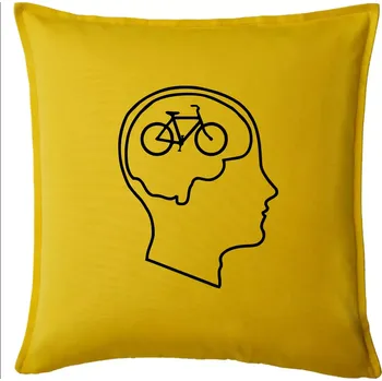 Polštář Myslím jen na kolo - Polštář 50x50 - 50x50 - Pouze potah ( Žlutá )