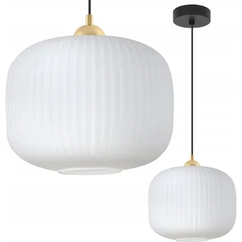 ZÁVĚSNÉ STROPNÍ SVÍTIDLO LUSTR ČERNO-ZLATÝ JEDNODUCHÝ BÍLÝ MODERNÍ