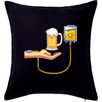 Polštář Pivo infuze - Polštář 50x50 - 50x50 - Pouze potah ( Černá )