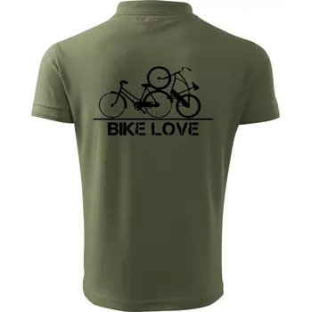 Pánská košile Bike love - Polokošile pánská Pique Polo 203 - 3XL ( Khaki )
