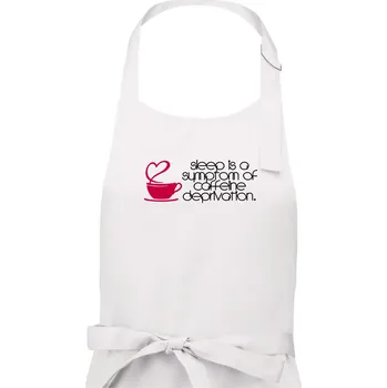 Kuchyňská zástěra Sleep Coffeine - Pánská zástěra na vaření - Univerzální velikost ( Bílá )